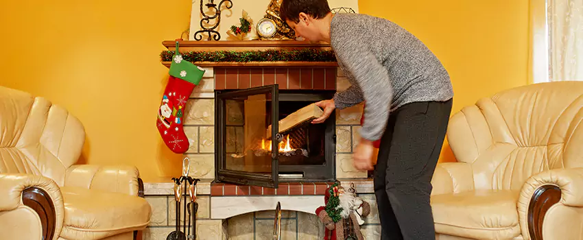 Rusted Metal Fireplace Restoration in Lakeside, Florida